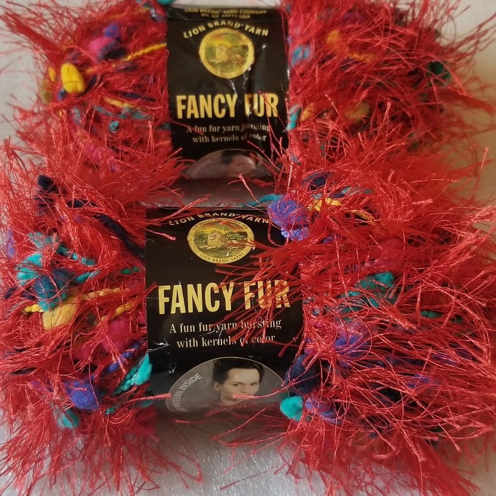 Fancy Fur/fuzzy yarn/ fluffy yarn 2 skeins